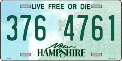 NH license plate 3764761