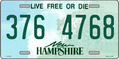 NH license plate 3764768