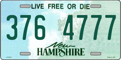NH license plate 3764777