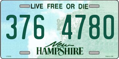 NH license plate 3764780