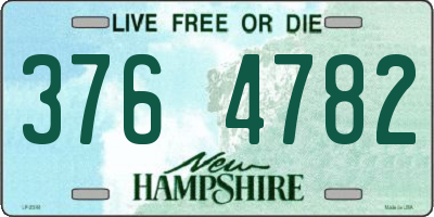 NH license plate 3764782