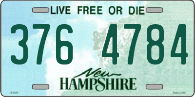 NH license plate 3764784