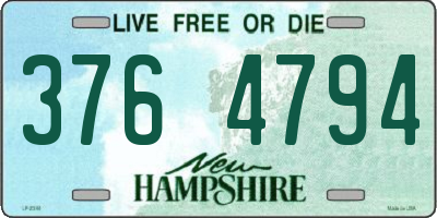NH license plate 3764794