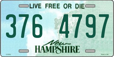 NH license plate 3764797
