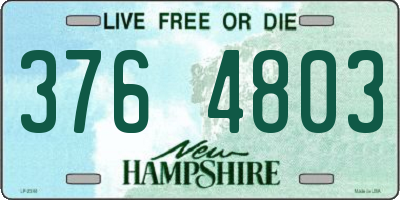 NH license plate 3764803