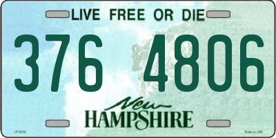 NH license plate 3764806