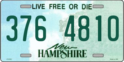 NH license plate 3764810