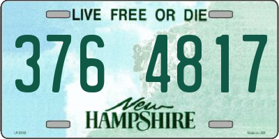NH license plate 3764817