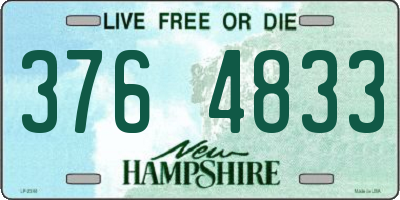 NH license plate 3764833