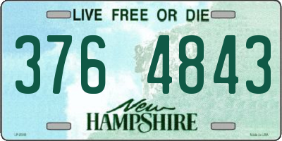 NH license plate 3764843