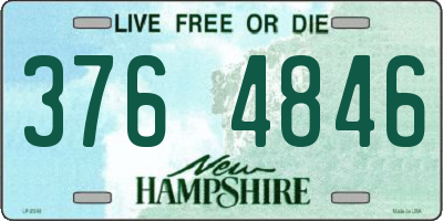 NH license plate 3764846