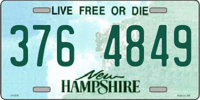 NH license plate 3764849