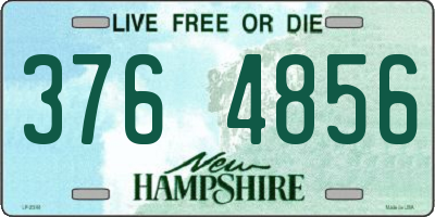 NH license plate 3764856