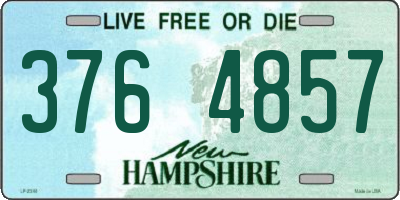NH license plate 3764857
