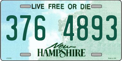 NH license plate 3764893