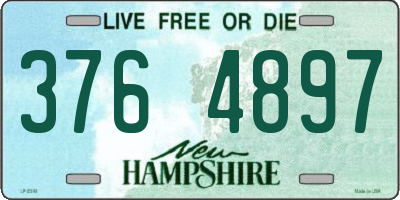 NH license plate 3764897