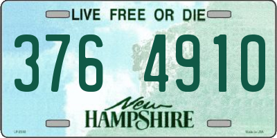 NH license plate 3764910