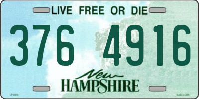 NH license plate 3764916