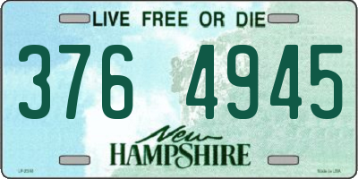 NH license plate 3764945