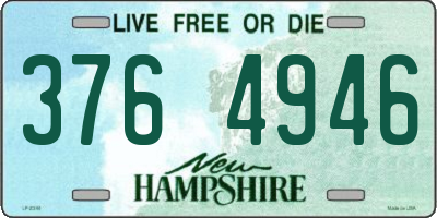 NH license plate 3764946
