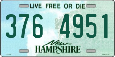 NH license plate 3764951