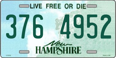 NH license plate 3764952