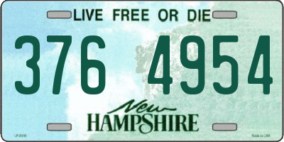 NH license plate 3764954