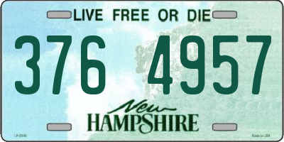 NH license plate 3764957