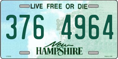 NH license plate 3764964