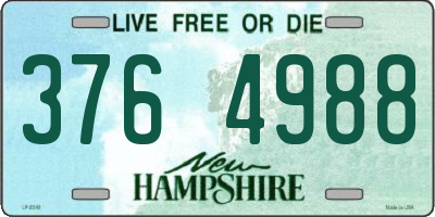 NH license plate 3764988