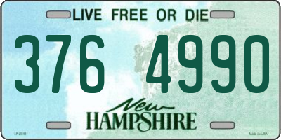 NH license plate 3764990