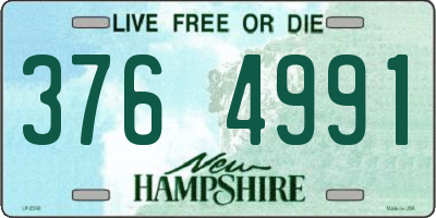 NH license plate 3764991