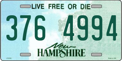 NH license plate 3764994