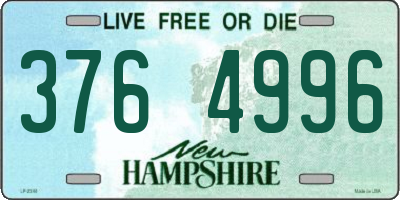 NH license plate 3764996