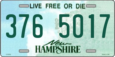 NH license plate 3765017