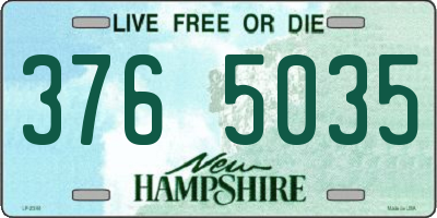 NH license plate 3765035