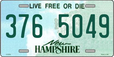 NH license plate 3765049