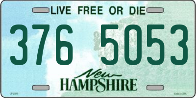 NH license plate 3765053