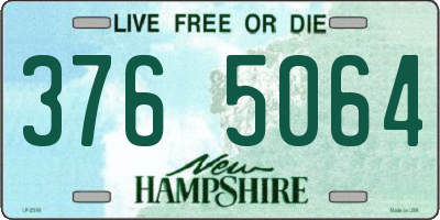 NH license plate 3765064