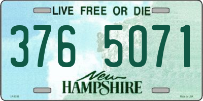 NH license plate 3765071