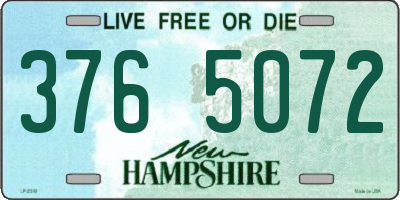 NH license plate 3765072