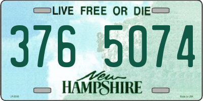 NH license plate 3765074