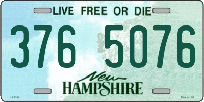 NH license plate 3765076