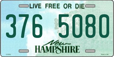 NH license plate 3765080