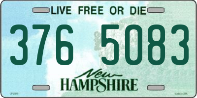 NH license plate 3765083