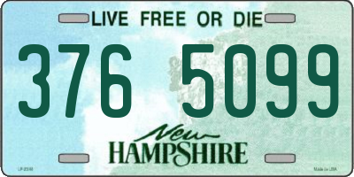 NH license plate 3765099