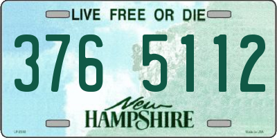 NH license plate 3765112