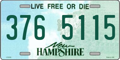 NH license plate 3765115
