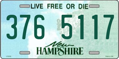 NH license plate 3765117
