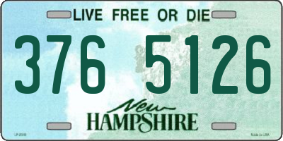 NH license plate 3765126